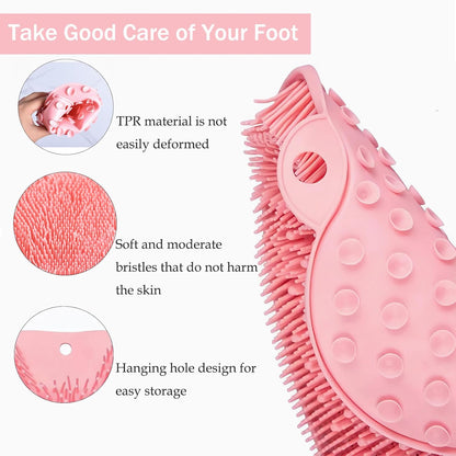 Shower Massage Scrubber, Non-Slip Bath Mat for Bathroom, Back Massage Brush