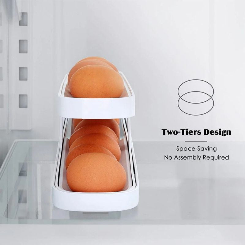Egg Rolling Tray, Organizer Egg Dispenser