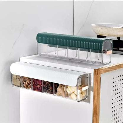 Wall Mounted Multifunctional Socks and Undergarments Organizer with Six grid Cells(Comes with Free Self Adhesive Wall Hook)